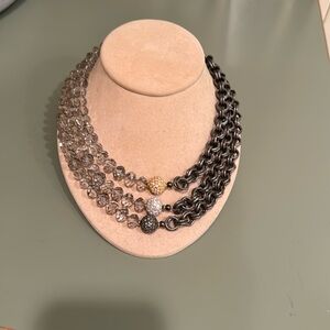 Elle G Designs crystal, bead and metal necklace